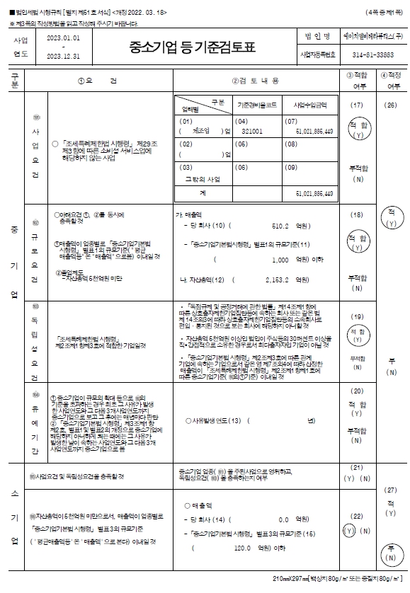 이미지: HLBT_중소기업기준검토표(23년도)_1