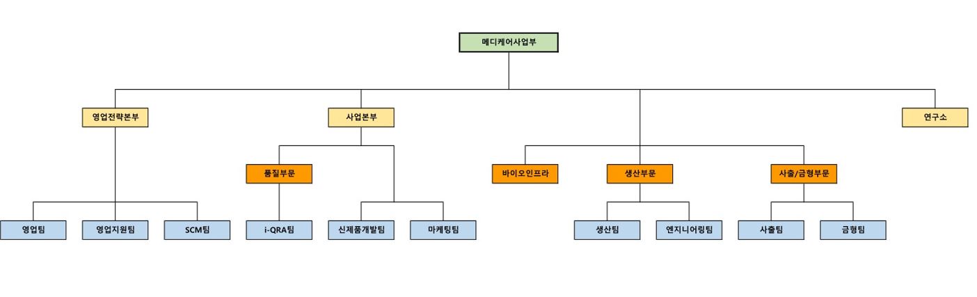 이미지: 메디케어사업부 조직도