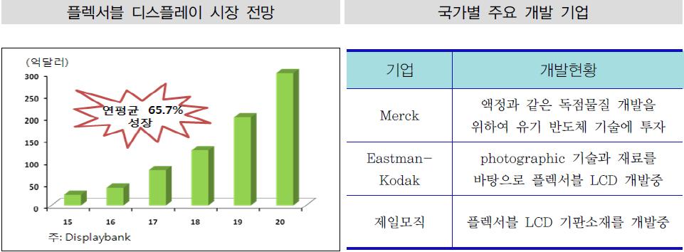 이미지: 플렉서블 디스플레이 시장 전망 및 국가별 주요 개발 기업