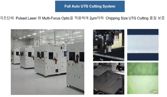 이미지: [그림] 당사의 폴더블 OLED용 UTG 가공 장비