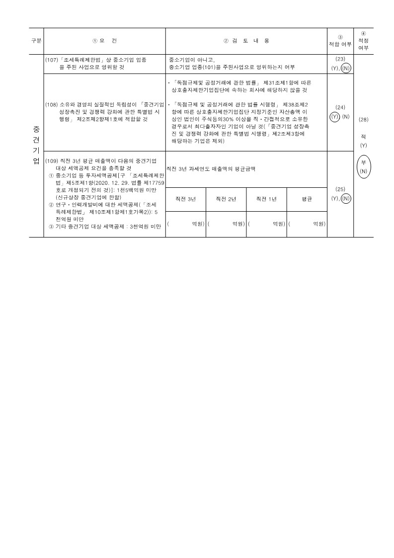 이미지: 2023년 중소기업 기준검토표_(주)에스에스알_2