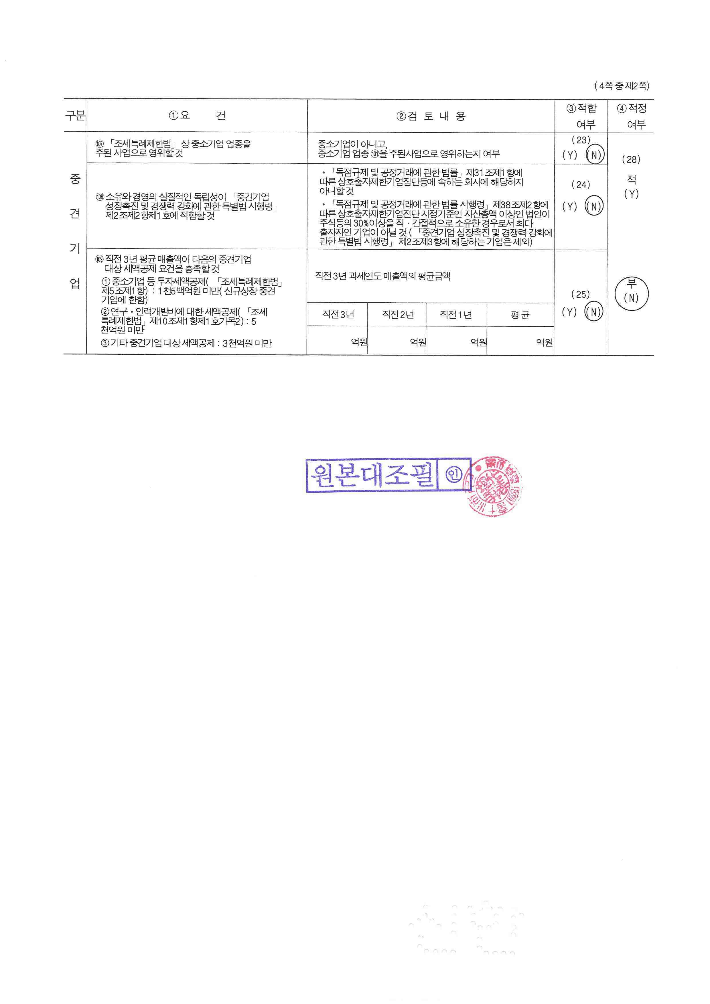 이미지: 중소기업기준검토표_2023_2