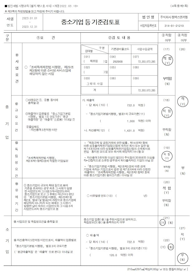 이미지: 중소기업등 기준검토표1