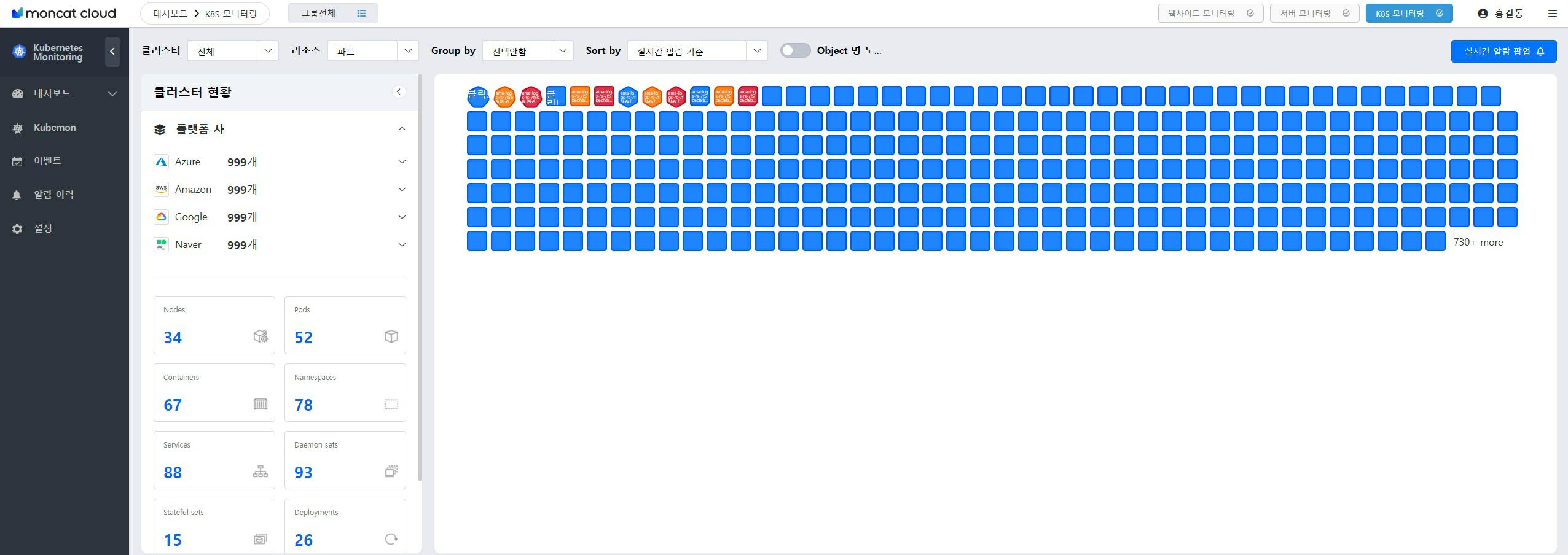 이미지: 쿠버네티스 모니터링 솔루션