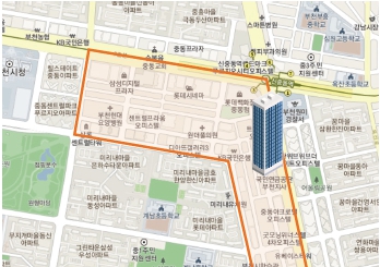 이미지: 중동사옥 입지