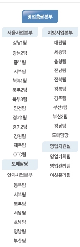 이미지: 영업조직도