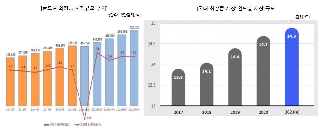 이미지: 국내외 화장품시장