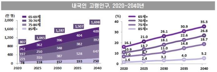 이미지: 내국인 고령인구 추이