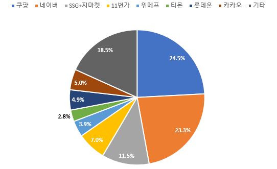 이미지: 2022년 온라인 쇼핑 점유율