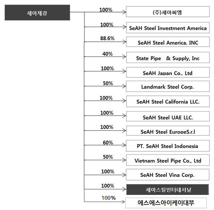 이미지: 분할 전 지배구조_증권신고서