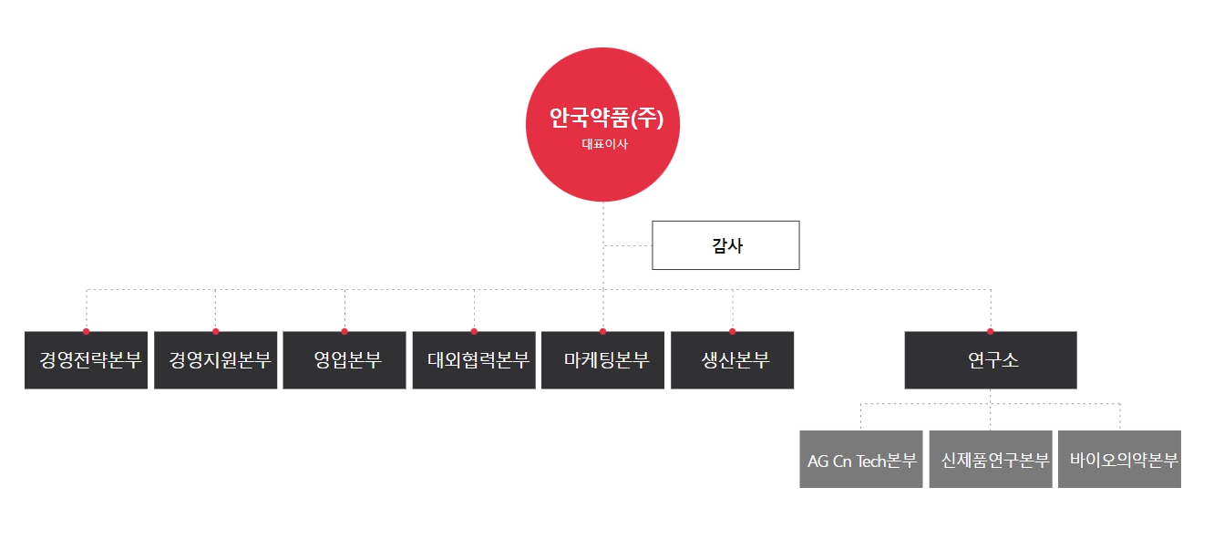 이미지: 안국약품 조직도
