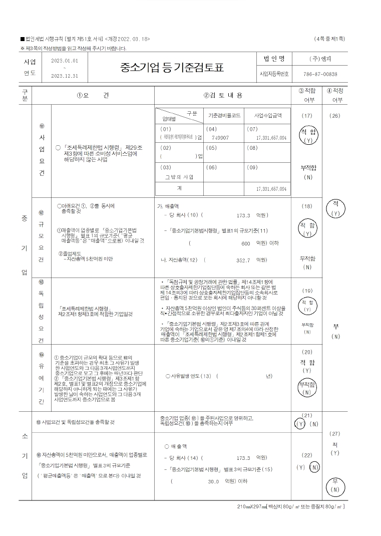 이미지: 중소기업검토표_엔피