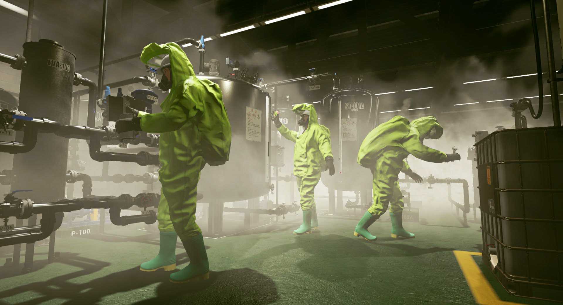 이미지: 가상세계 속 화학사고 대응 훈련 모습