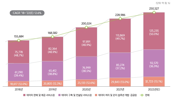 이미지: 국내데이터산업부문별시장규모