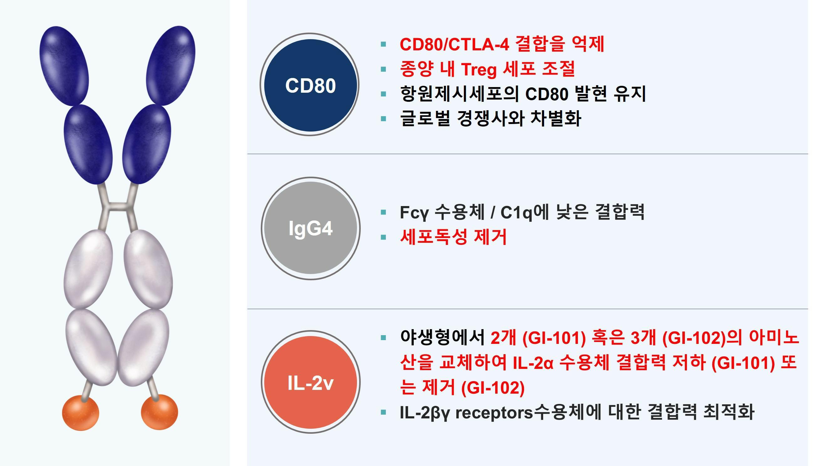 이미지: GI-101 및 GI-102의 구조 및 특성
