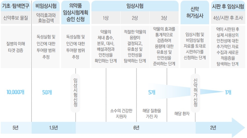 이미지: 의약품 허가 및 승인 절차
