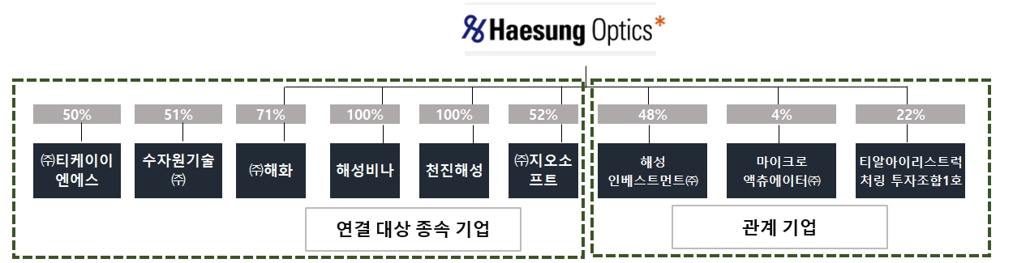 이미지: 해성옵틱스 계통도