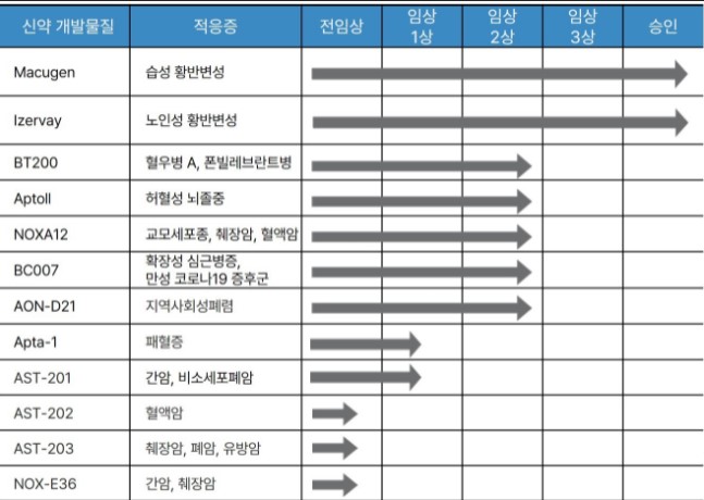 이미지: 글로벌 압타머 파이프라인