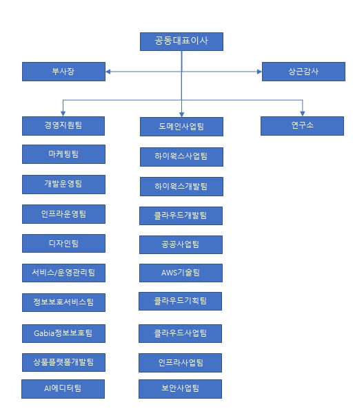 이미지: 가비아 조직도_2025