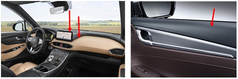 이미지: .examples of use in automotive interior parts