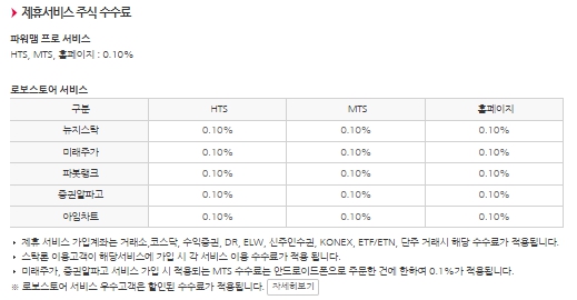 이미지: 제휴서비스 주식수수료