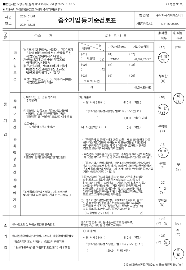 이미지: 중소기업 검토표 1