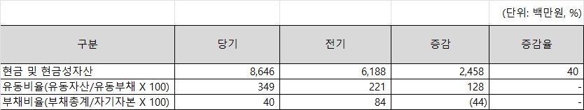이미지: 유동성현황