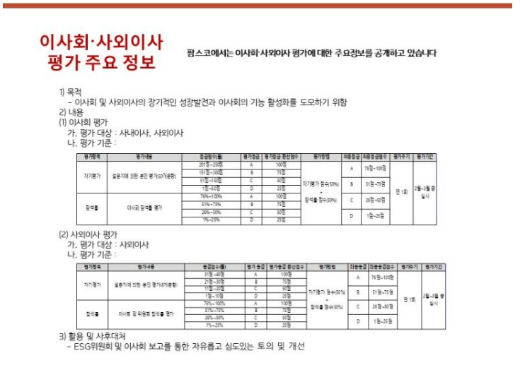 이미지: 팜스코_지배구조_이사,사외이사회평가주요정보