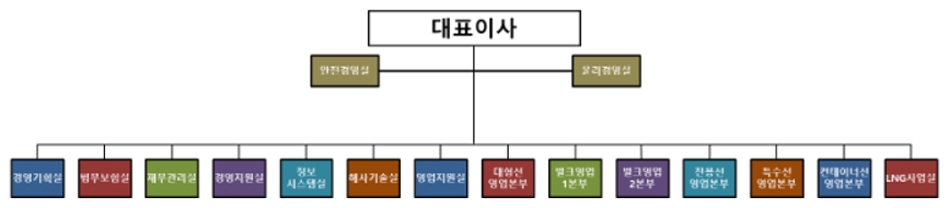 이미지: 팬오션 조직도