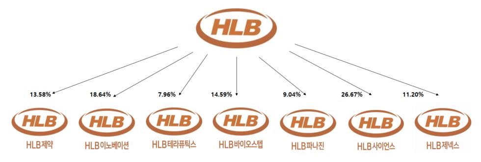 이미지: 합병 후 계열사 간 주요 지분 구조