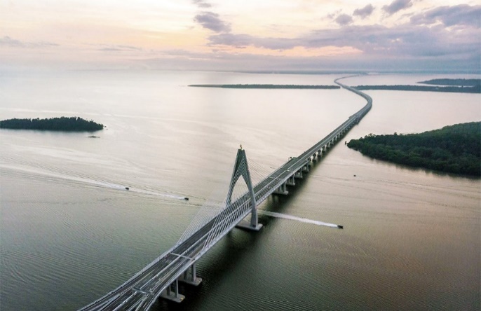 이미지: 브루나이 템브롱 교량