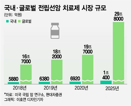이미지: 국내,글로벌 전립선암 치료재 시장 규모