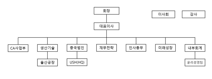 이미지: 회사 조직도 (2024년)