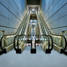 이미지: 계단식 및 수평식 에스컬레이터