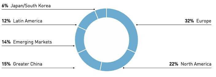 이미지: net sales by region