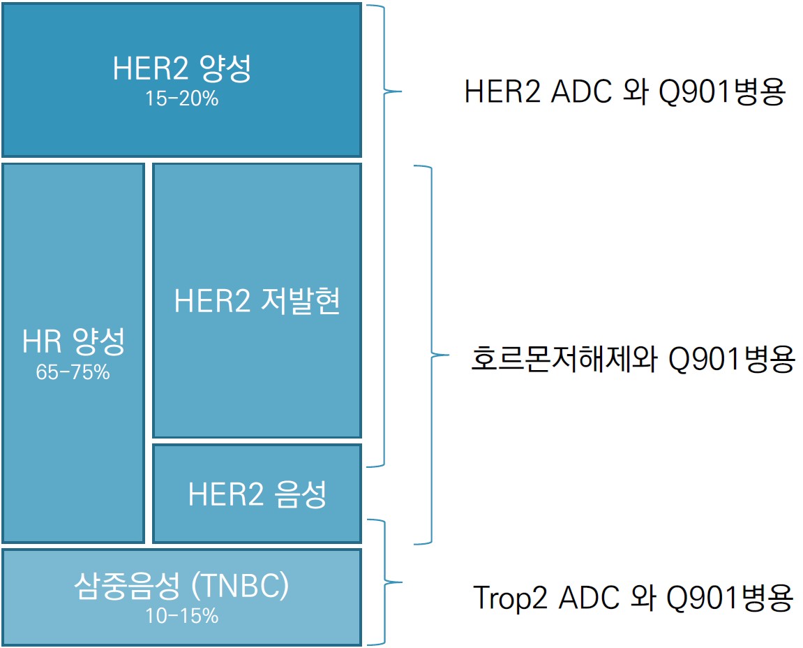 이미지: [모카시클립(Q901)의 유방암 항암시장 전략]