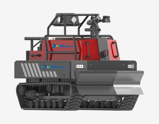 이미지: 엠젠솔루션과 자회사가 개발한 AI 자율 주행 소방로봇