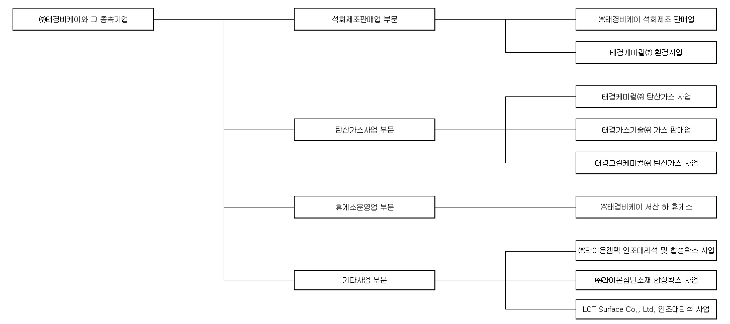 이미지: (주)태경비케이 제46기 1분기 조직도