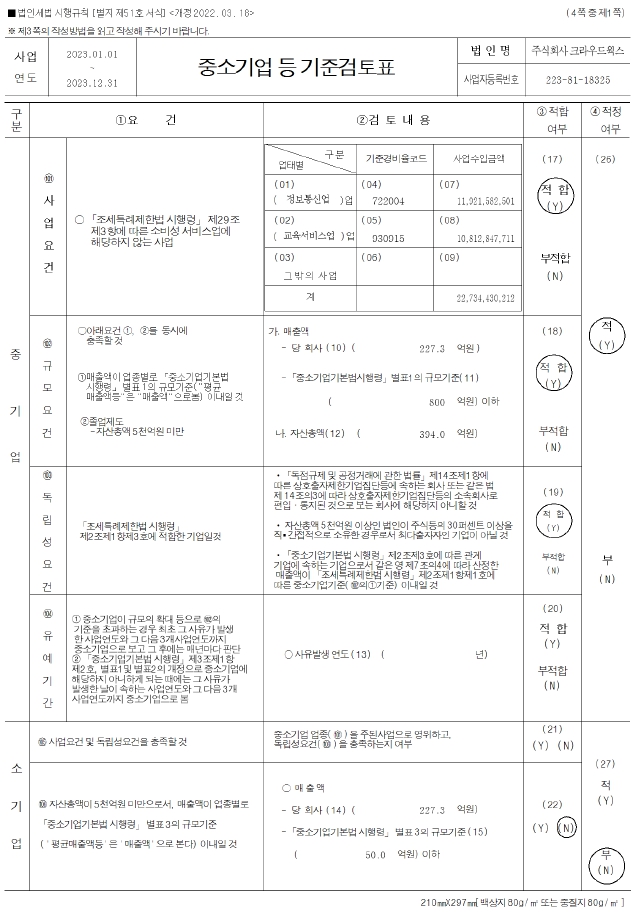 이미지: 중소기업등 기준검토표1
