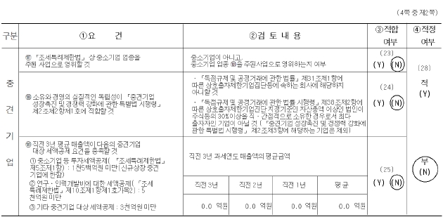 이미지: 중소기업등 기준검토표2