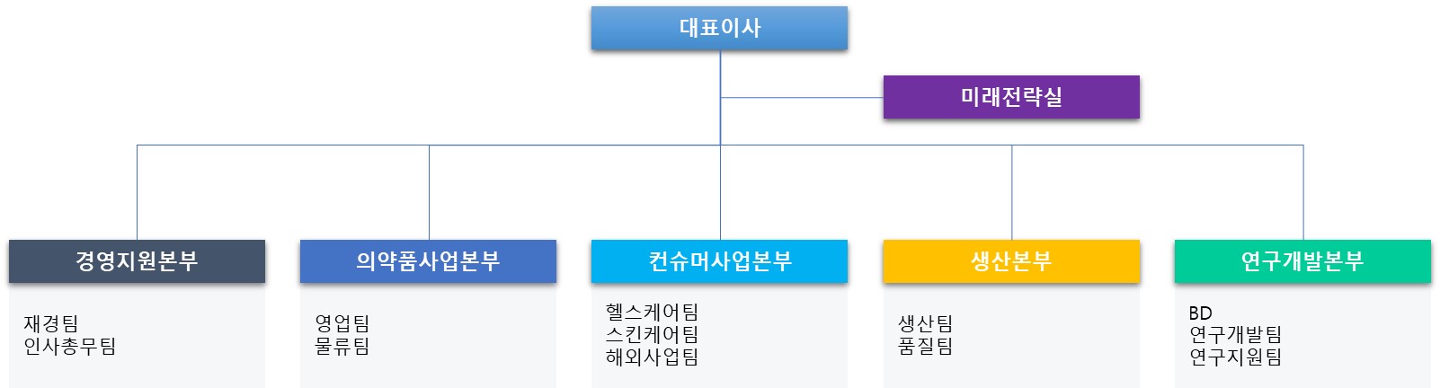 이미지: 모아라이프플러스 조직도