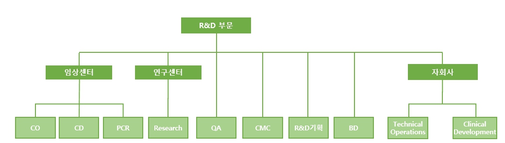 이미지: r&d 담당 조직도