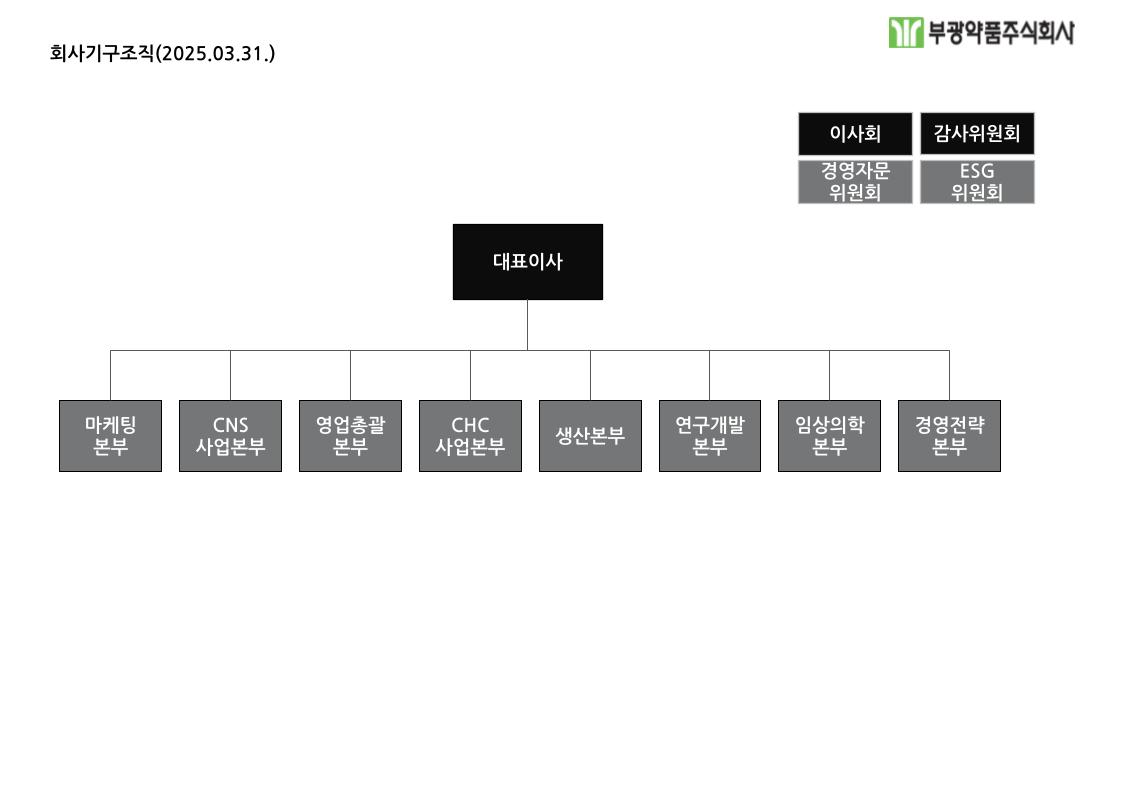 이미지: 부광약품 조직도