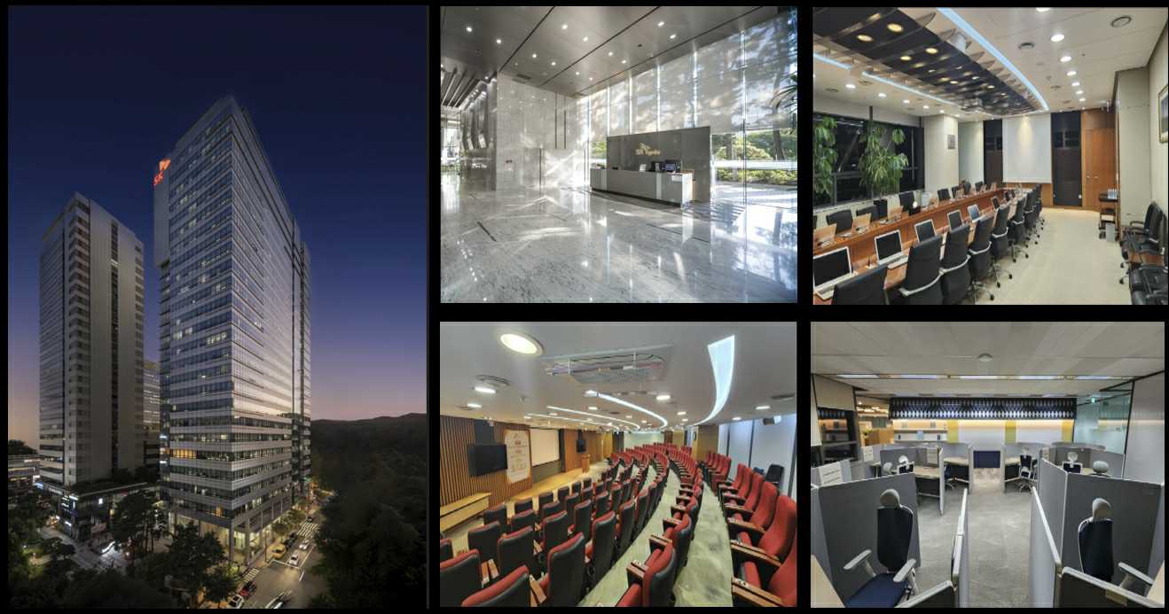 이미지: SK-U타워 전경(내부 및 외부)