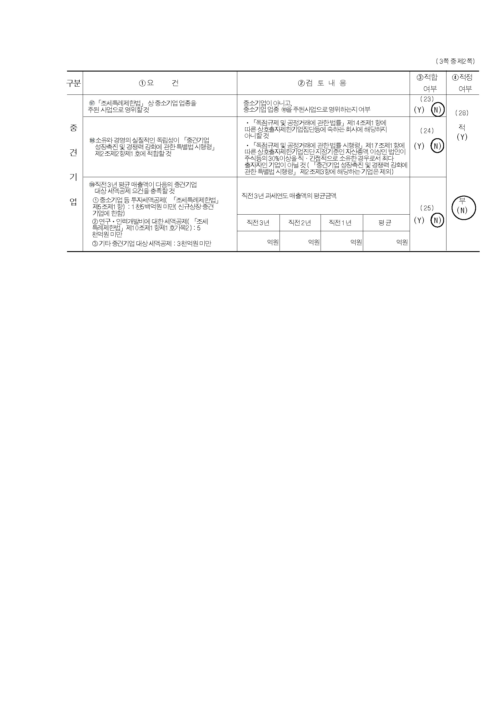 이미지: 중소기업 등 기준검토표(2024 사업연도)_페이지_2