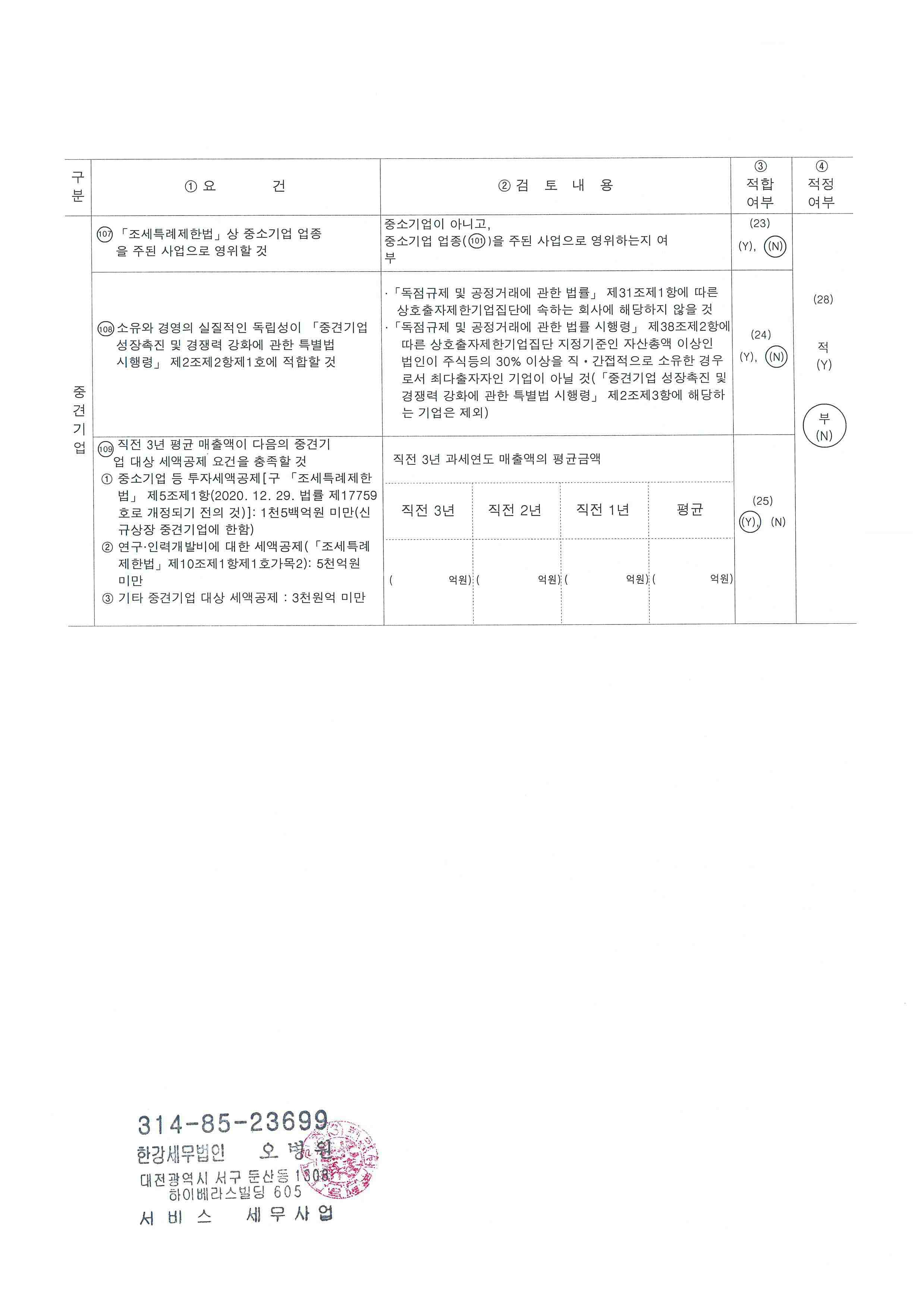 이미지: 에르코스 중소기업기준검토표2