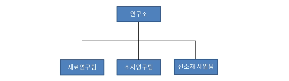 이미지: 덕산네오룩스 연구소 조직도