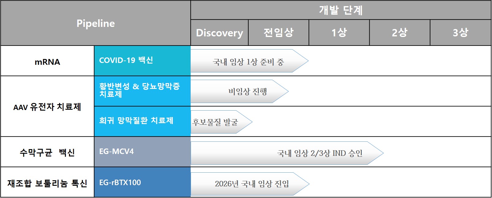이미지: [아이진(주) 기술, 제품별 연구개발 현황]