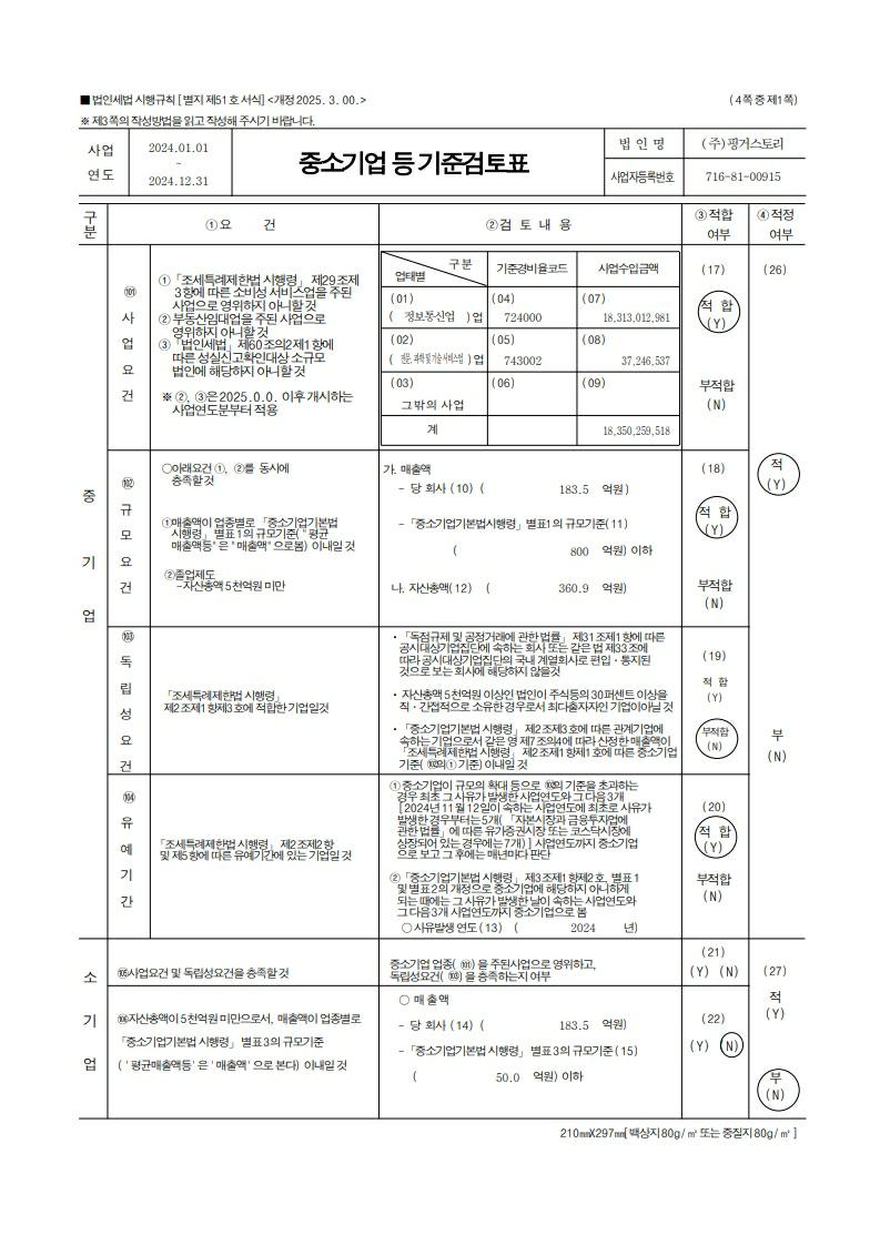 이미지: 핑거스토리_2024_중소기업등기준검토표_1