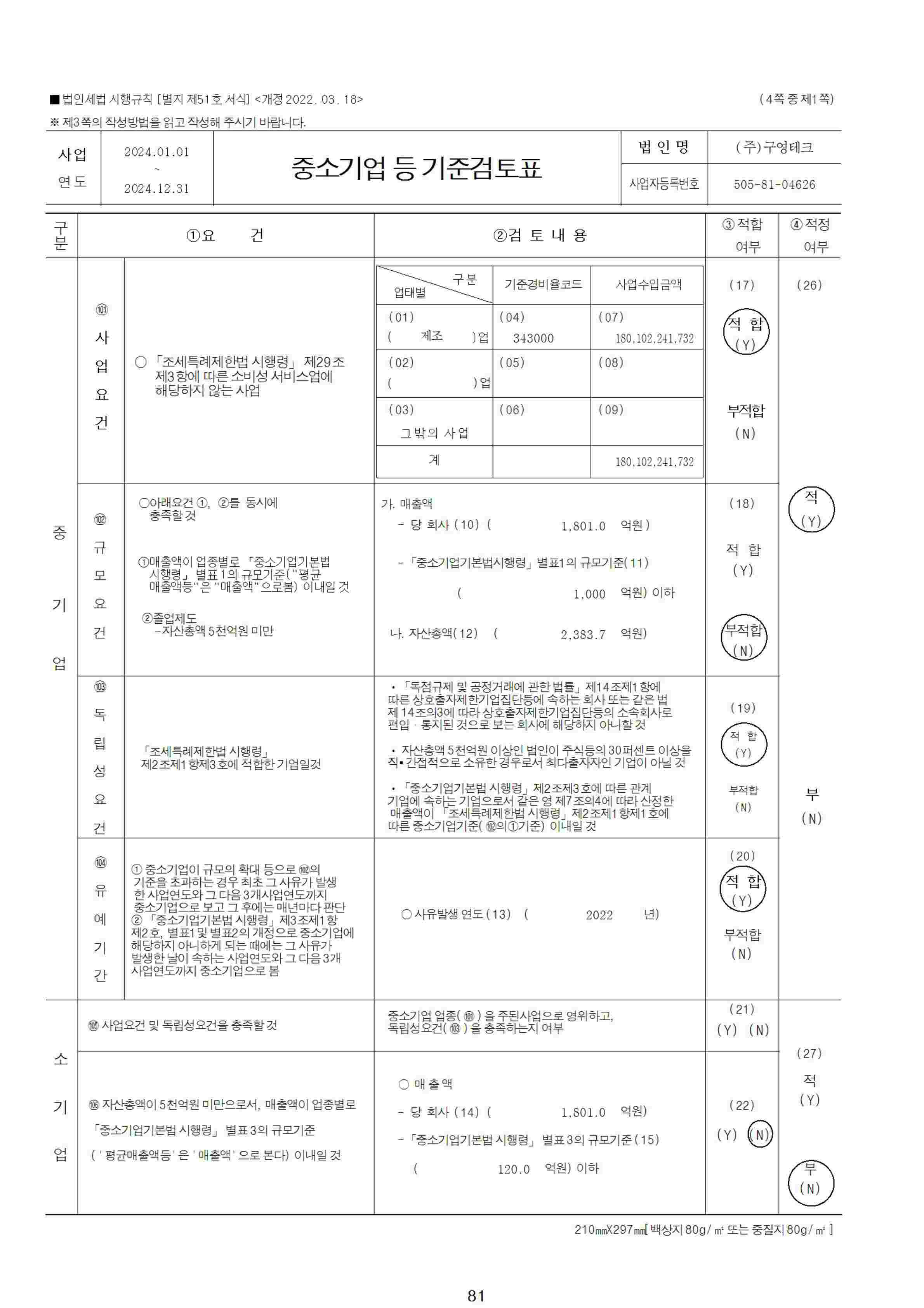 구영테크] 분기보고서(일반법인)